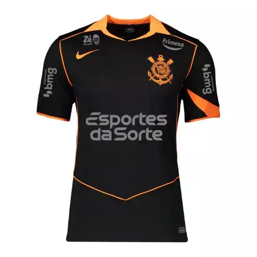 Camisa Corinthians Third 25/26 - Preta e Laranja