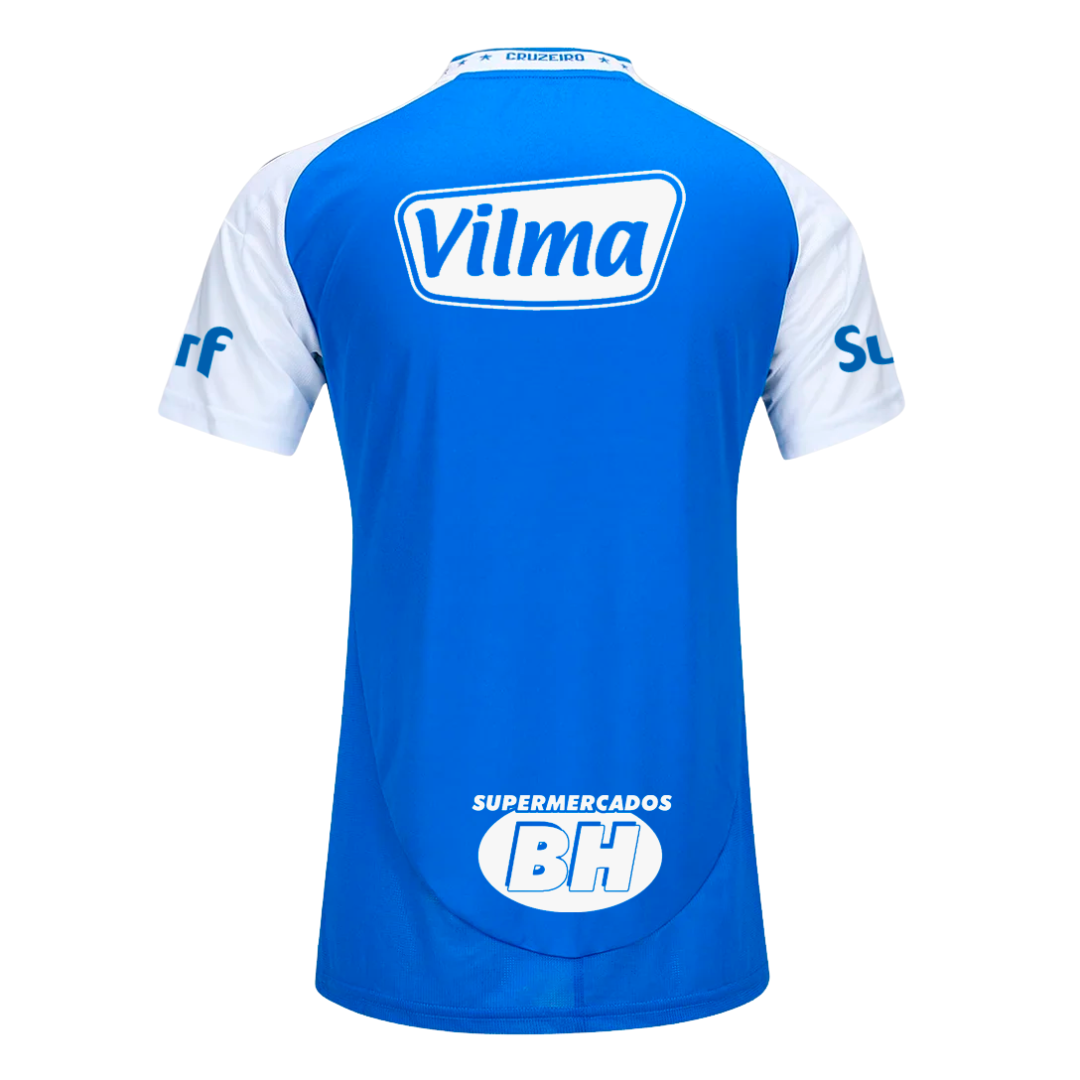 Camisa Cruzeiro Feminina Home 25/26 - Azul C/ Patrocínio
