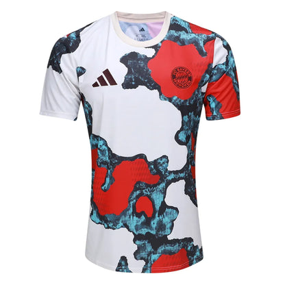 Camisa Bayern de Munique Pré-Jogo 25/26 - Branca e Vermelha