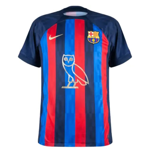 Camisa Barcelona Edição Especial Drake 22/23 - Azul e Vermelha