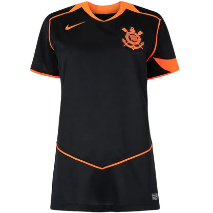 Camisa Corinthians Feminina Third 25/26 - Preta e Laranja