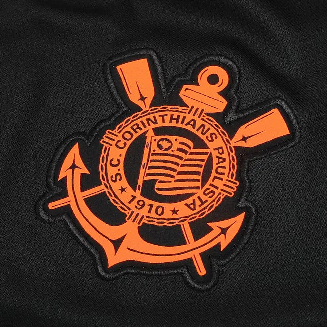 Camisa Corinthians Feminina Third 25/26 - Preta e Laranja