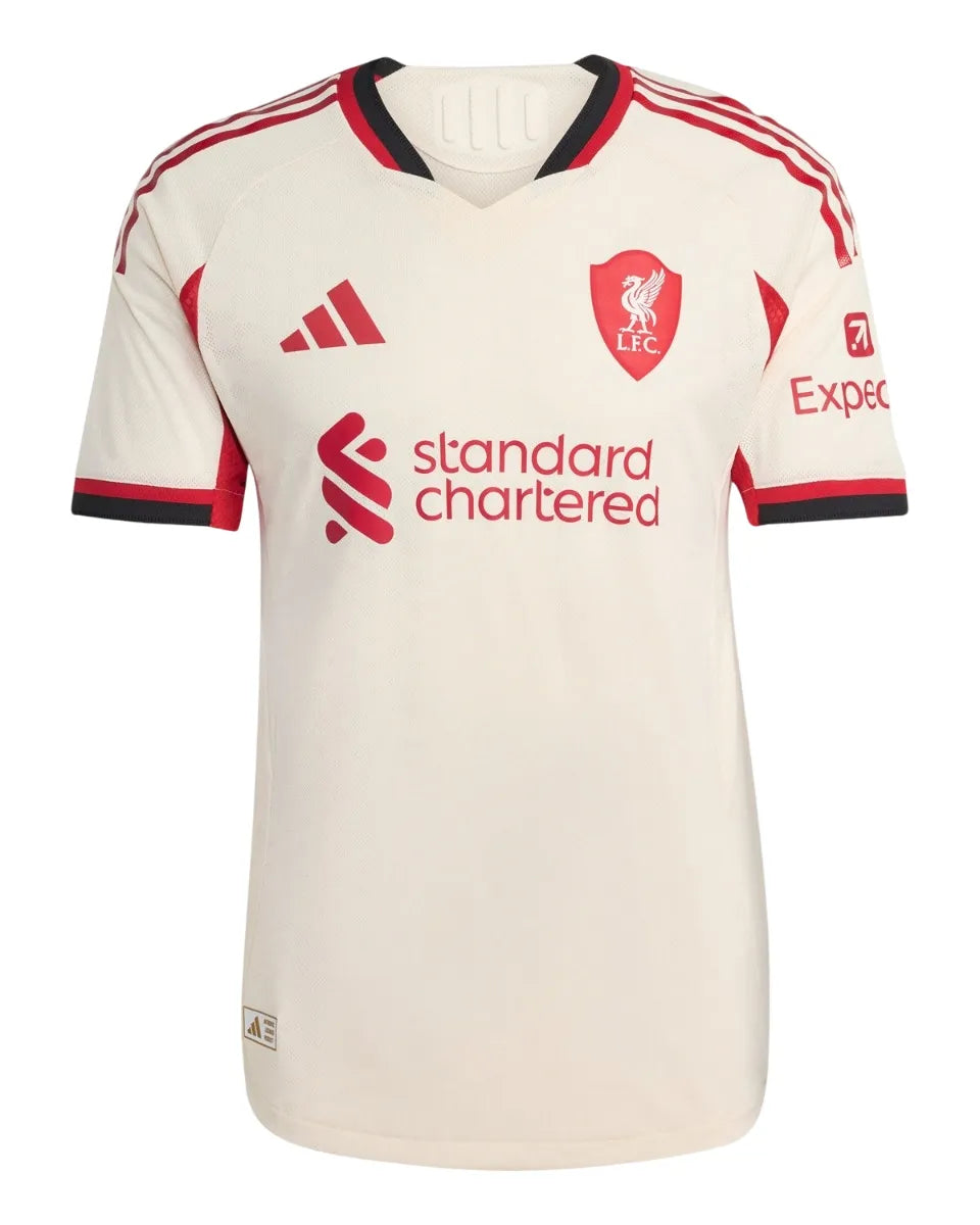 Camisa Liverpool Away 25/26 Jogador - Creme