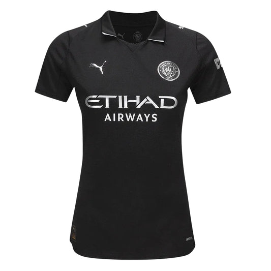 Camisa Manchester City Feminina Away 25/26 - Preta