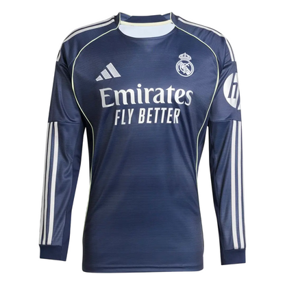 Camisa Real Madrid Away 25/26 Manga Longa - Azul Marinho