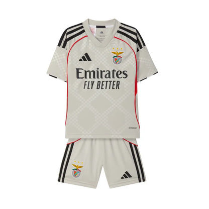 Conjunto Infantil Benfica Away 25/26 - Bege