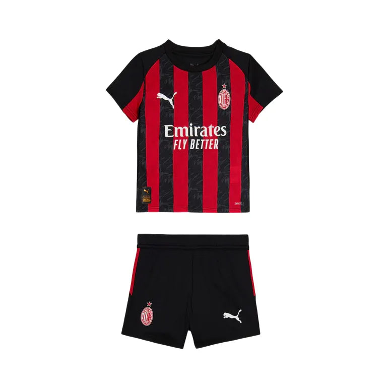 Conjunto Infantil Milan I 25/26 - Vermelho e Preto