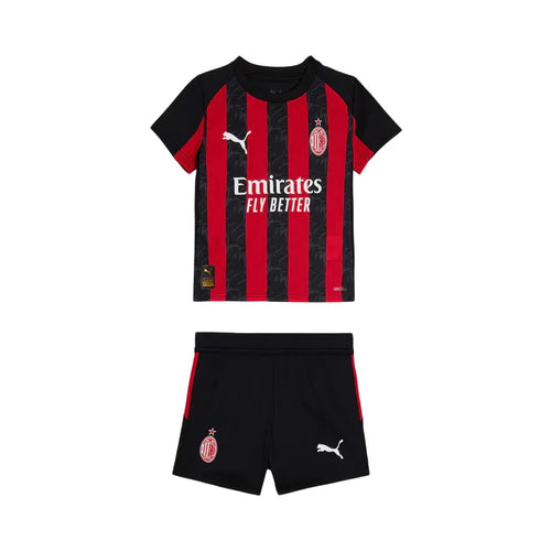 Conjunto Infantil Milan I 25/26 - Vermelho e Preto