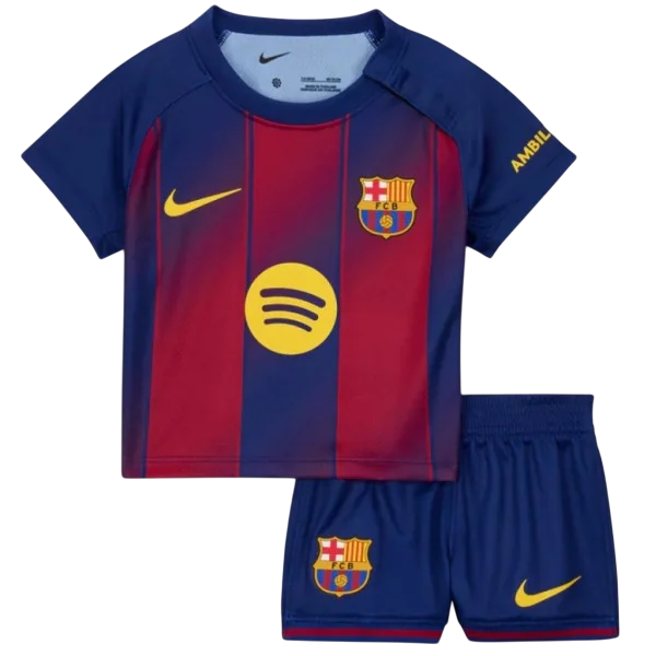 Conjunto Infantil Barcelona I 25/26 - Azul e Vermelho