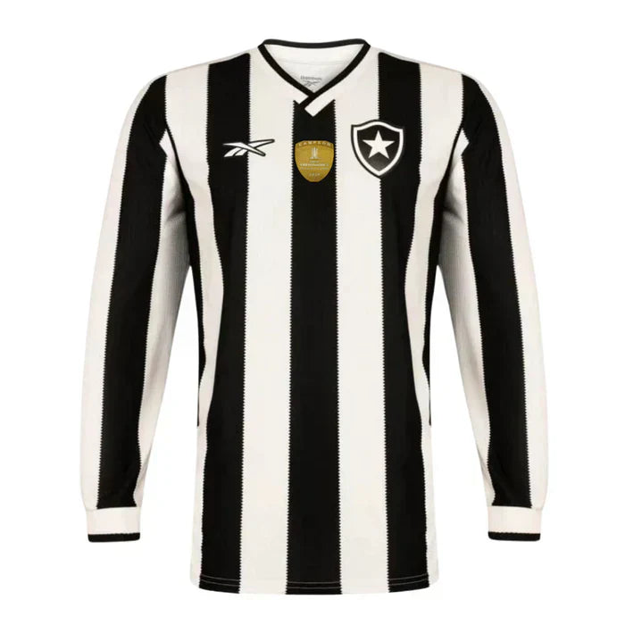 Camisa Botafogo Home 24/25 Manga Longa - Preta e Branca