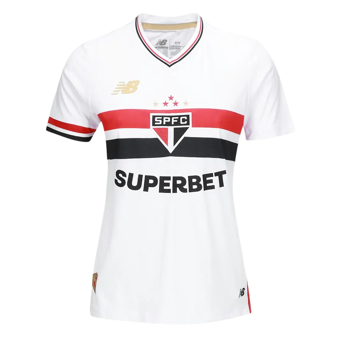 Camisa SPFC Feminina Home 25/26 - Branca