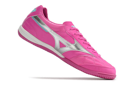 Chuteira Futsal Mizuno Morelia Sala IC Rosa e Prata